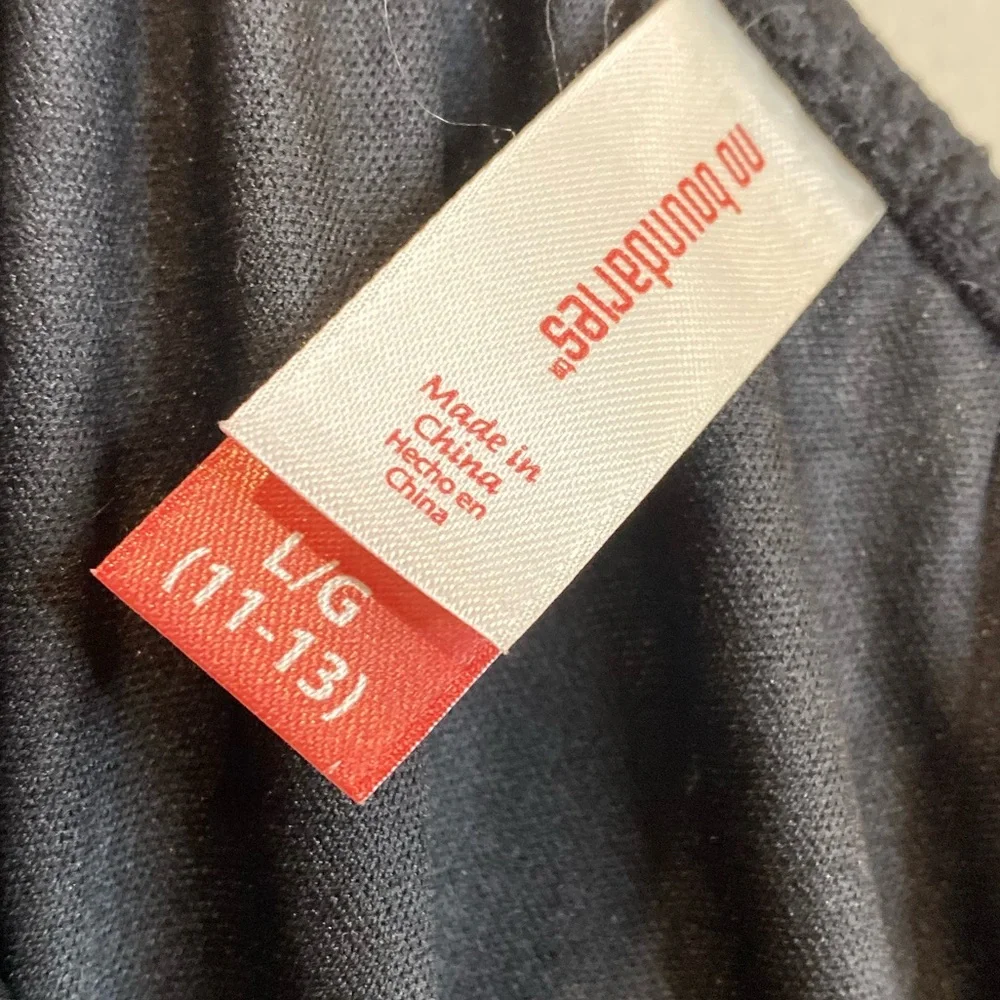 No Boundaries Black Sundress Women’s Large Spaghetti Strap High-Low Hem - Picture 8 of 8